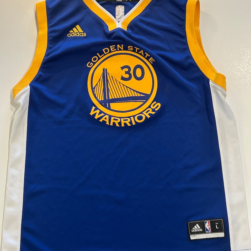 Golden State Warriors-  Adidas - Curry #30 - Blue Jersey - Youth L - NBA gear